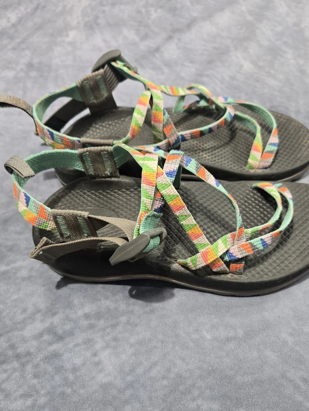 Chaco Big Kid Youth 3 ZX1 Ecotread Sandal Rainbow Colorful Adjustable Strap Shoe